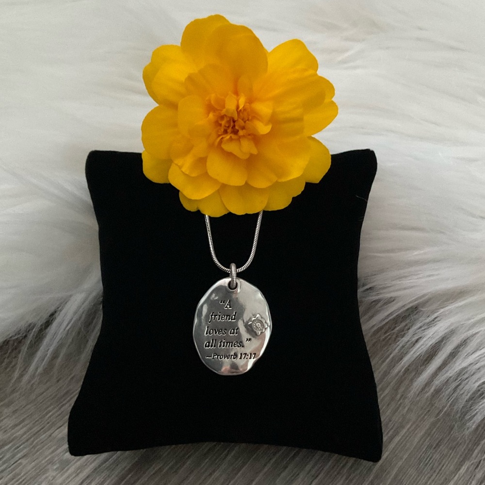 💛❤️BRIGHTON Proverbs 17:17 Reversible Pendant Necklace